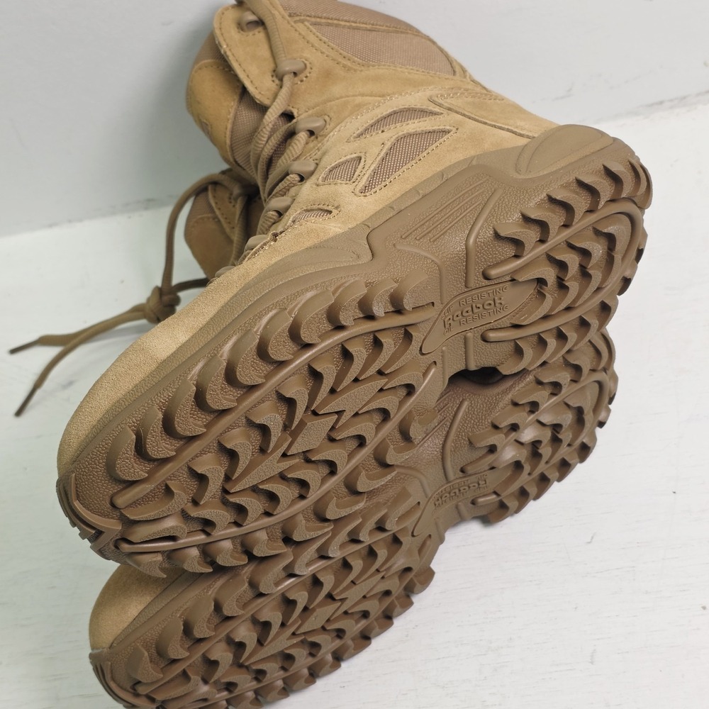 Reebok 8" Rapid Response RB Tactical Boot Coyote Side Zip Comp Toe 8" Sz 7 M - Picture 12 of 13
